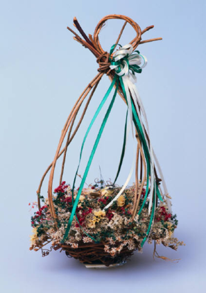 Renaissance fairy dried flower basket